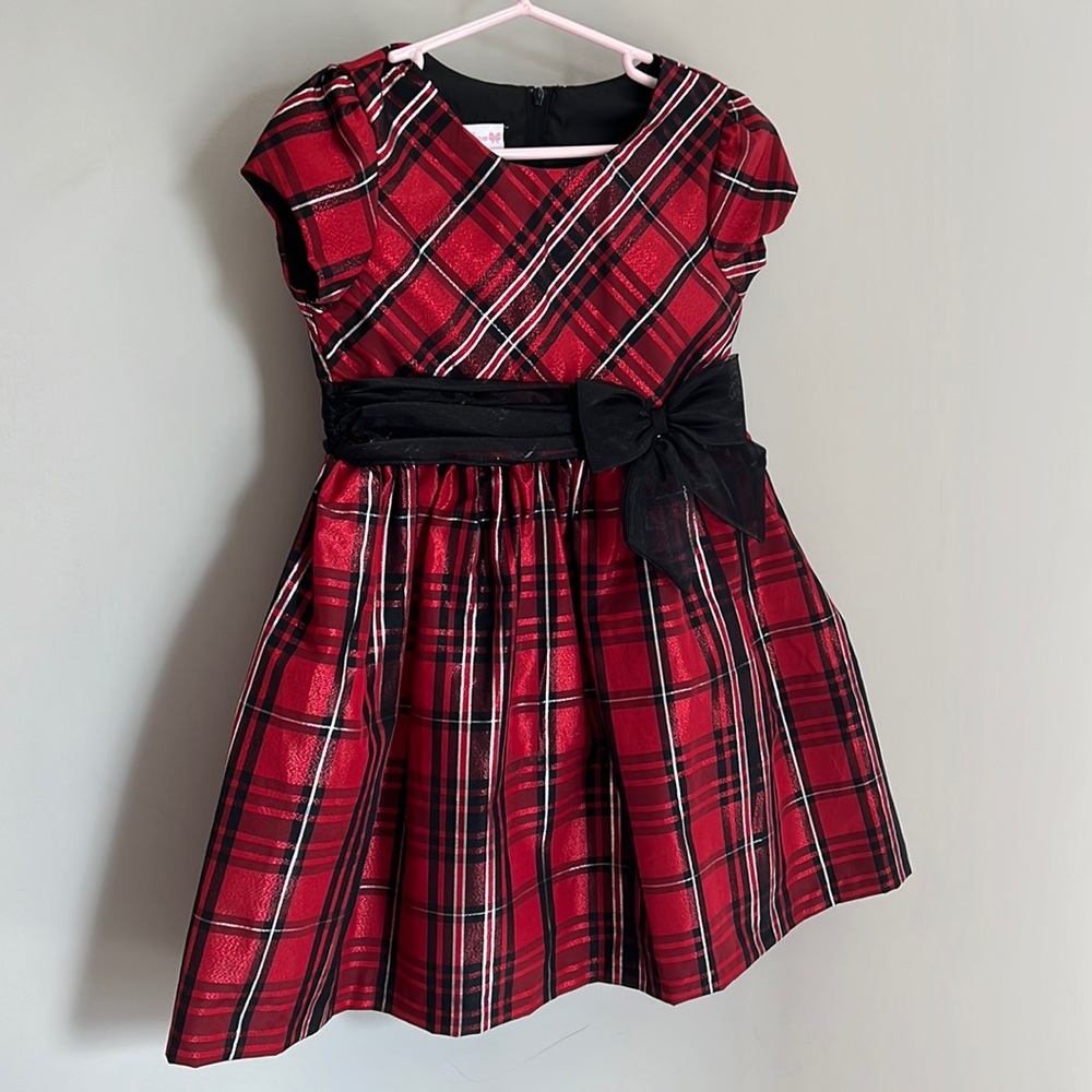 Red plaid Bonnie Jean dress